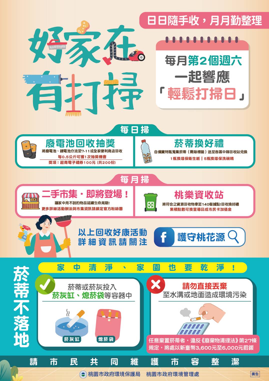 桃園環管處推「月月掃」居家清理新模式 分散年終垃圾高峰、環保回收換好禮 (2).jpg